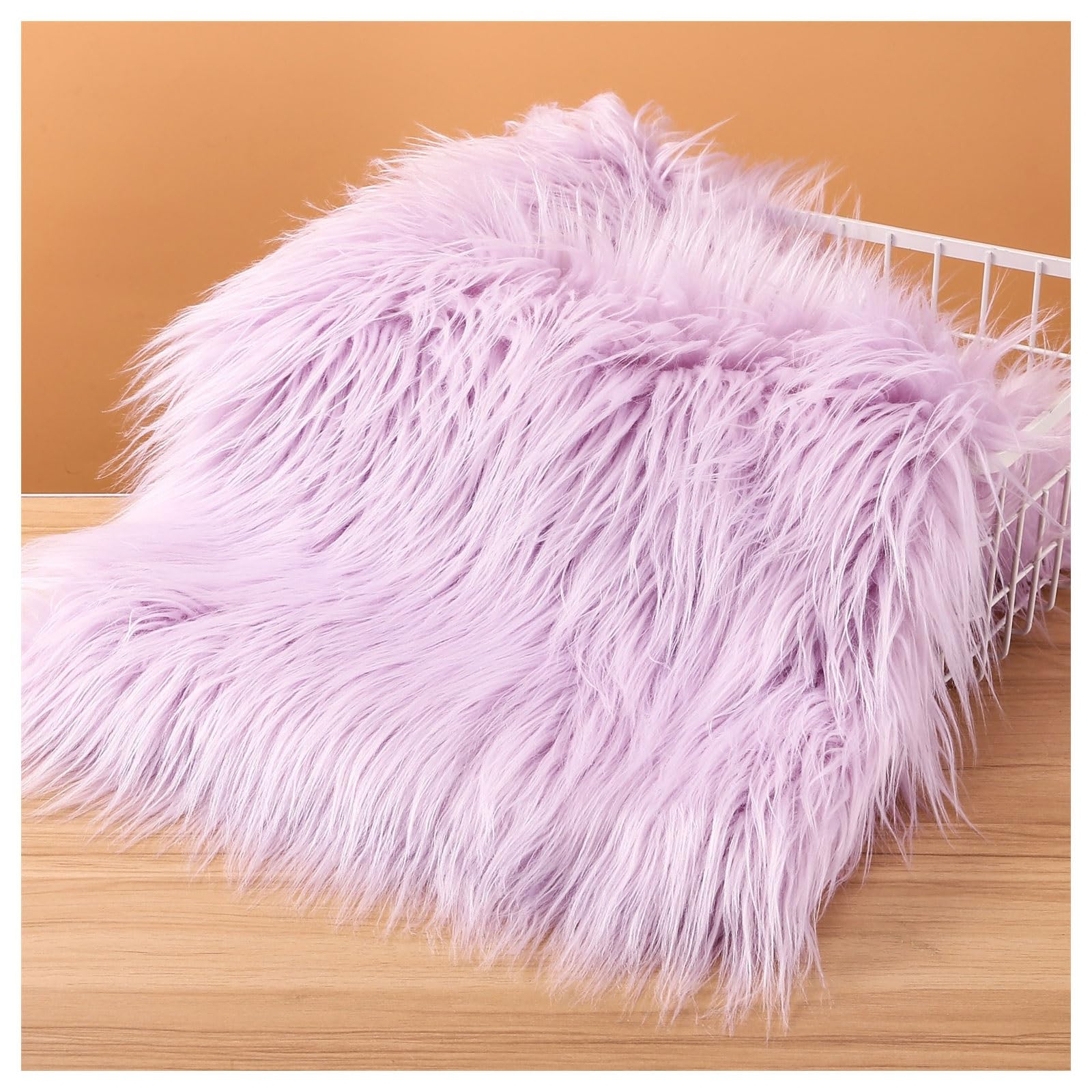 Amazon | 長毛ファー 毛足長は約9cm ロングパイルフェイクファー素材